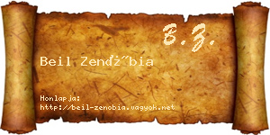 Beil Zenóbia névjegykártya